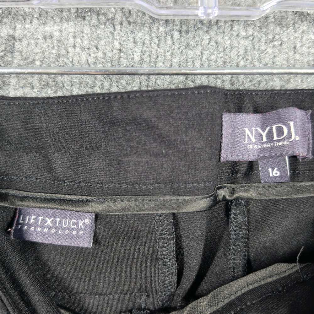 NYDJ Ponte Knit Trousers Womens 16 Black Lift‎ Tuck Slim Workwear M11Z2020 - Picture 3 of 9